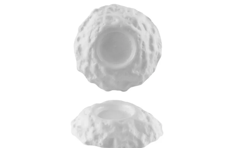 Feng - Volcano Plate 28 cm White Kratere