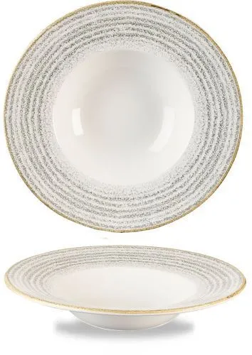 Churchill - Deep Plate with Rim 28 cm Homespun Stone Grey Studio Prints